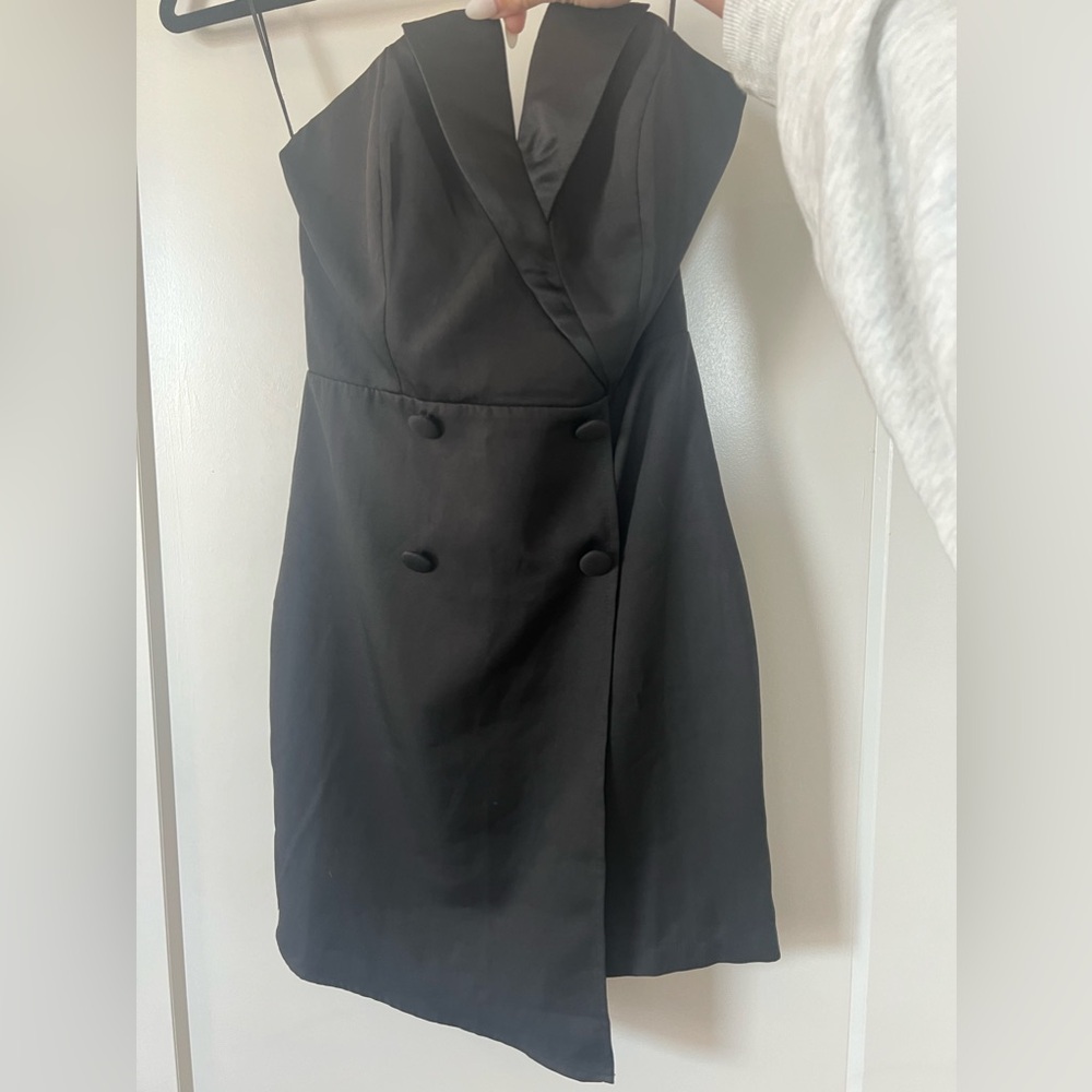 About Us. Mini tuxedo dress